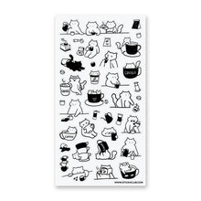 Load image into Gallery viewer, Caffeine Cats Sticker sheet
