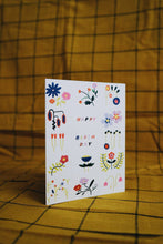 Load image into Gallery viewer, Grid Flower Doodles Birthday Card
