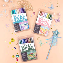 Load image into Gallery viewer, Dual Brush Pen Art Markers, Fairies, 10-Pack
