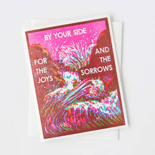 Load image into Gallery viewer, By Your Side (Waves) Letterpress Encouragement Card
