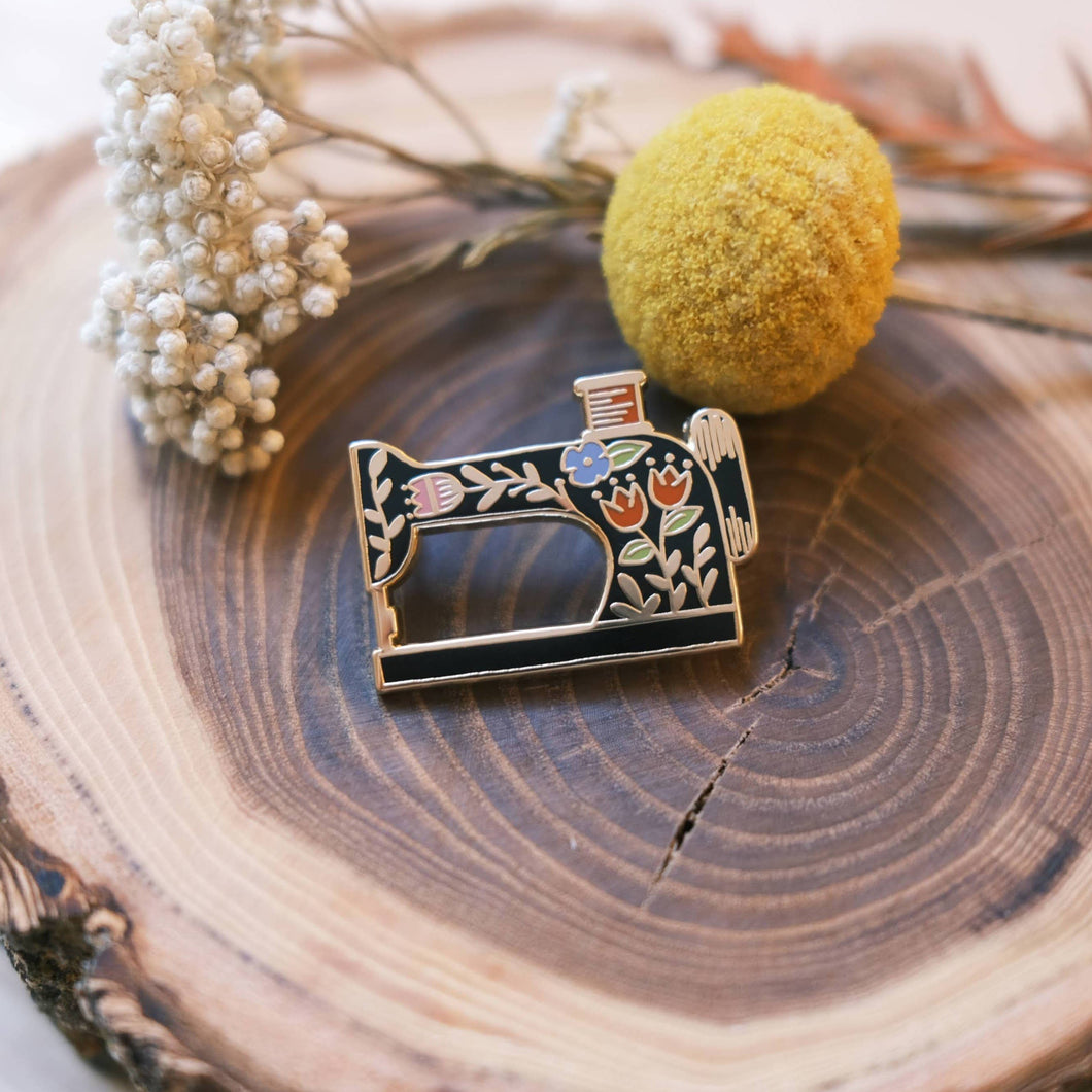 Sewing Machine Enamel Pin