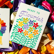 Load image into Gallery viewer, Ready to Flourish - Risograph Greeting Card
