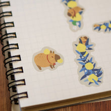 Load image into Gallery viewer, Yuzu Thief Capybara Kiss Cut Washi Tape
