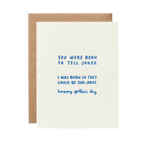 Load image into Gallery viewer, Dad Jokes - Letterpress Greeting Card
