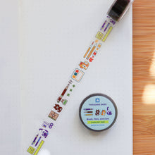 Load image into Gallery viewer, Brush, Pens, and Cats (transparent) PET tape
