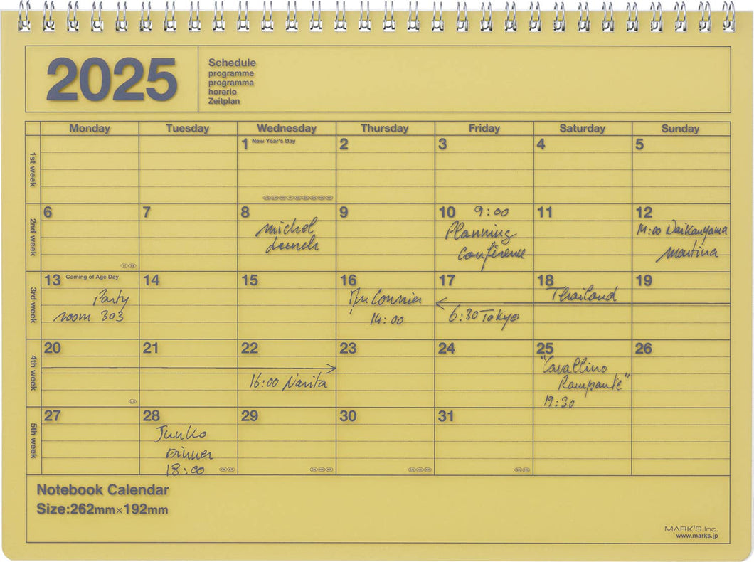 2025 Notebook Calendar - Medium