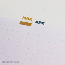 Load image into Gallery viewer, Planner Index Sticker Tabs - Months 02
