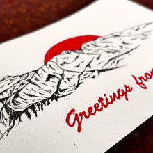 Load image into Gallery viewer, Greetings from Nowhere - Letterpress Postcard
