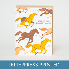 Load image into Gallery viewer, Congrats Wild Horses Letterpress Greeting Card by Hello!Lucky
