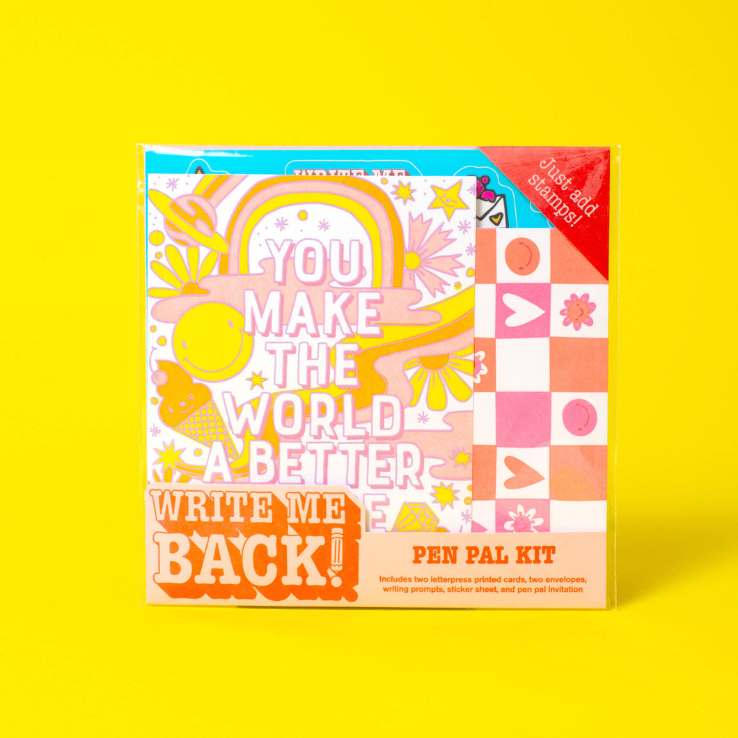 Write Me Back Pen Pal Kit - You Make The World A Better Place