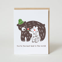 Load image into Gallery viewer, Best Dad Ever Bears Greeting Card by Fugu Fugu

