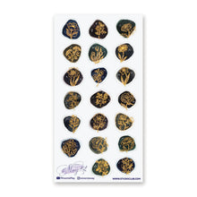 Load image into Gallery viewer, Golden Floral Seals Sticker Sheet
