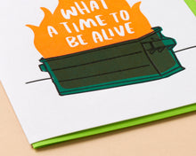 Load image into Gallery viewer, Dumpster Fire Letterpress Greeting Card
