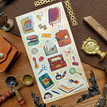 Load image into Gallery viewer, Vintage School Supplies Sticker Sheet
