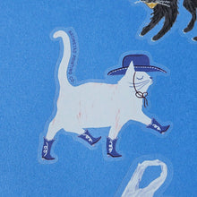 Load image into Gallery viewer, Cowboy Cat Clear Sticker
