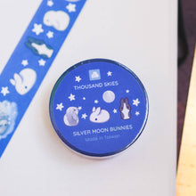 Load image into Gallery viewer, Silver Moon Rabbit 20mm Washi Tape

