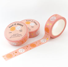 Load image into Gallery viewer, Sun &amp; Moon Gold Foil Washi Tape
