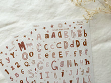 Load image into Gallery viewer, Funky Letters Sticker Sheet
