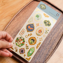 Load image into Gallery viewer, Retro Frames (Gold Foil) Sticker Sheet
