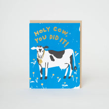 Load image into Gallery viewer, Holy Cow Congrats Letterpress Greeting Card by Egg Press
