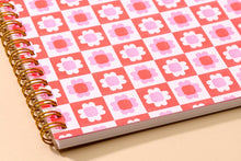 Load image into Gallery viewer, Quilt Floral Letterpress A5 Spiral Notebook
