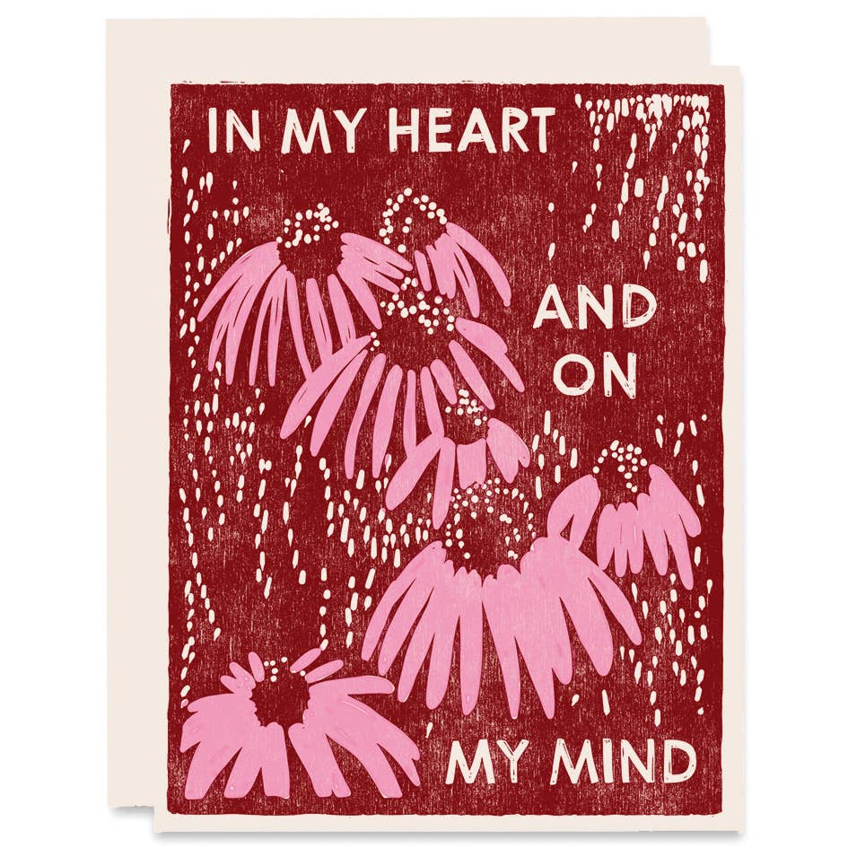 Coneflowers Heart and Mind Friendship Card