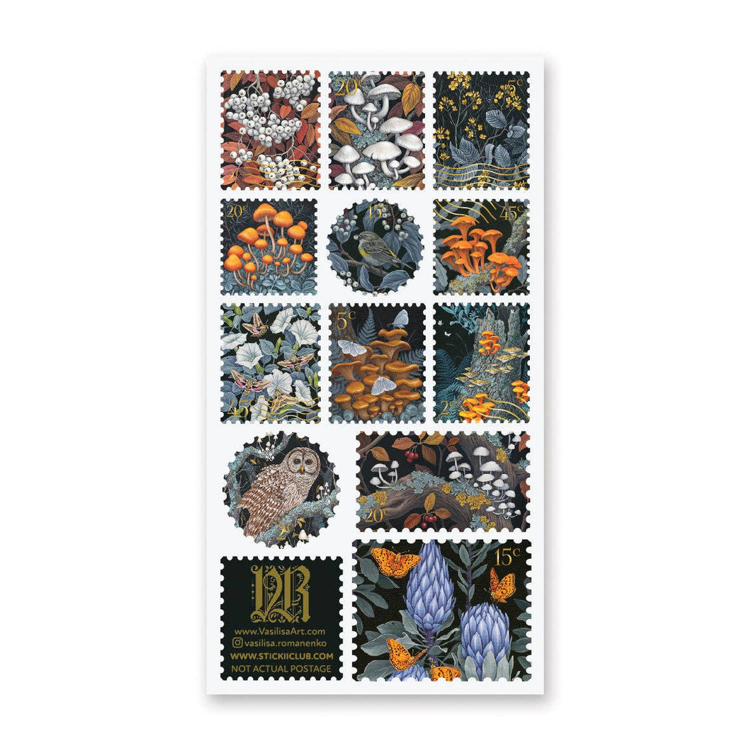 Enchanted Forest Blooms Sticker Sheet