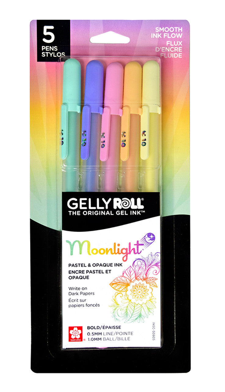 Gelly Roll Moonlight Bold Pastel Colors - Pack of 5