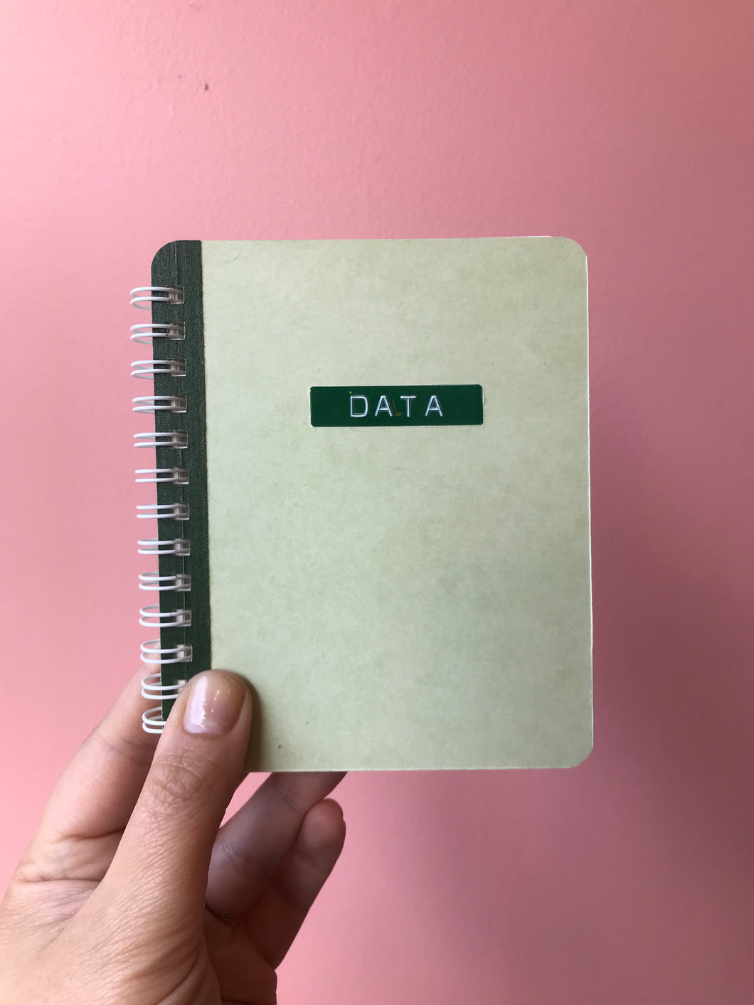 DATA - handmade rescued notebook
