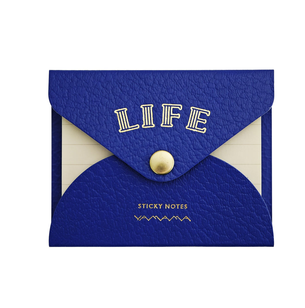 Ruled Sticky Notes with Blue Cover