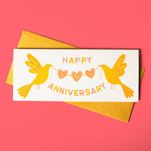 Load image into Gallery viewer, Happy Anniversary Birds - Risograph Greeting Card
