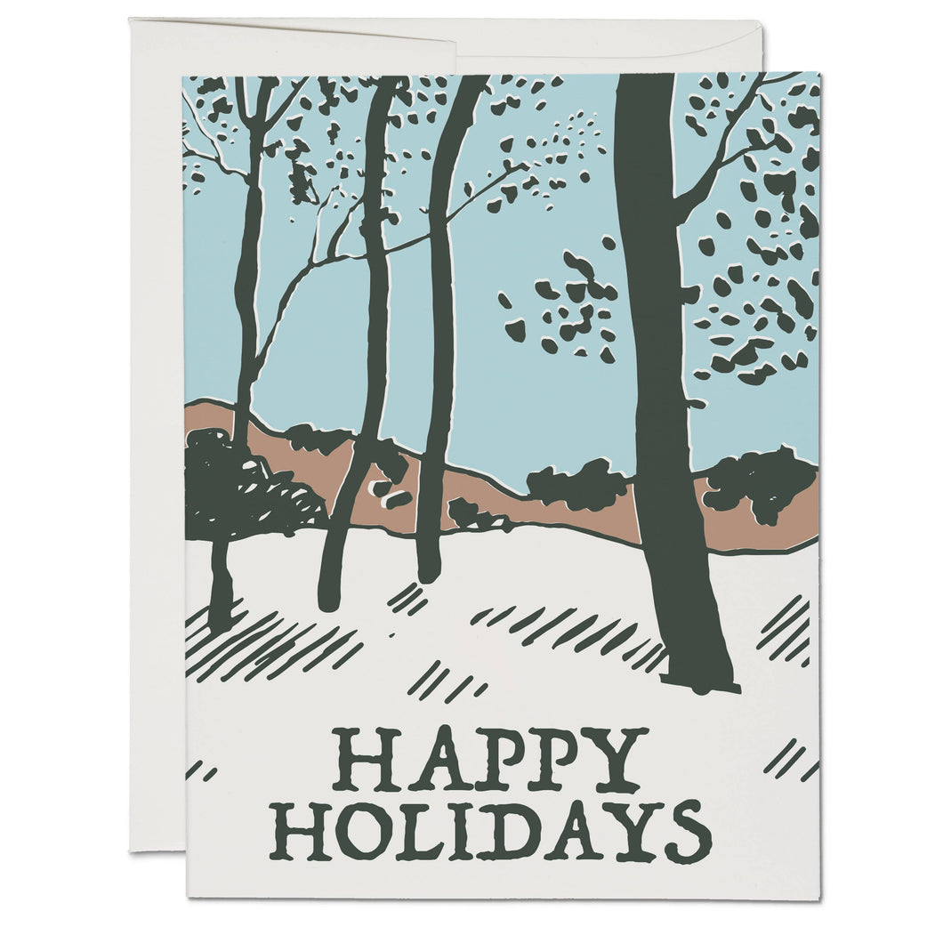 Snowy Forest holiday greeting card