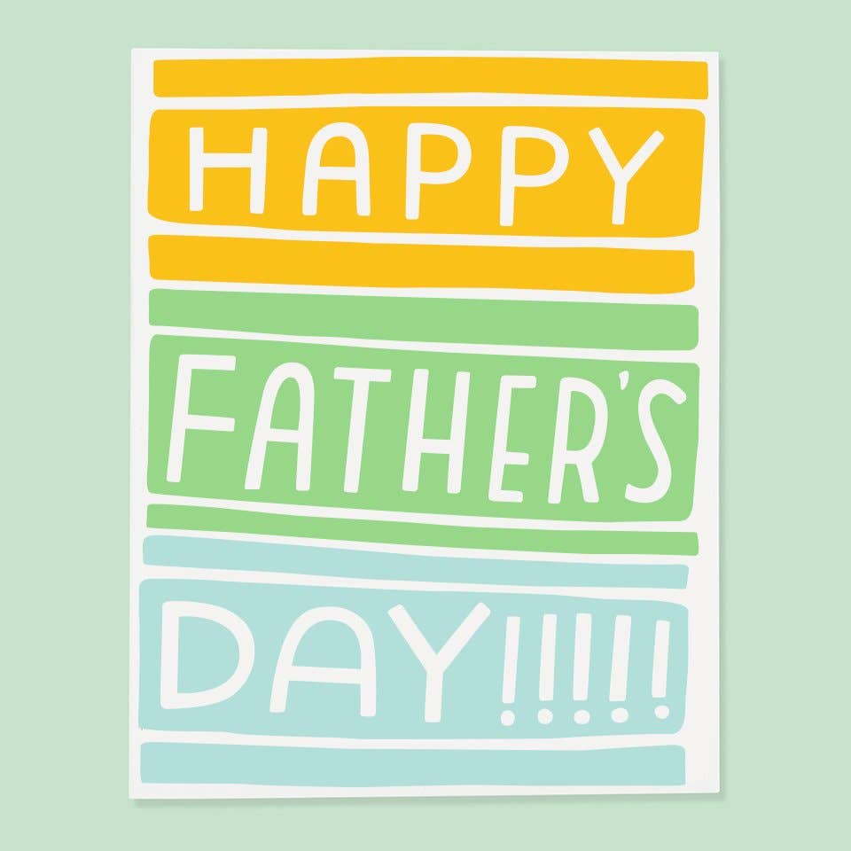 Colorblock Father's Day Card