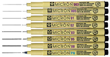 Load image into Gallery viewer, Pigma Micron set of six - fine line set
