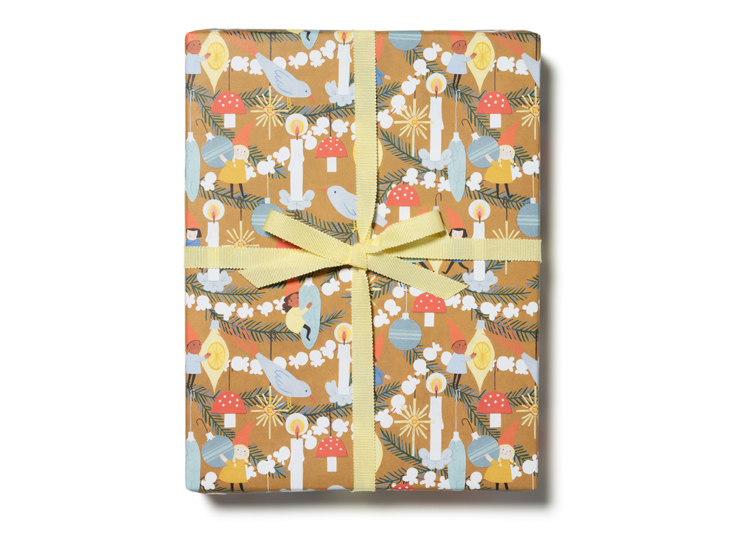 Christmas Elves holiday wrapping paper rolls