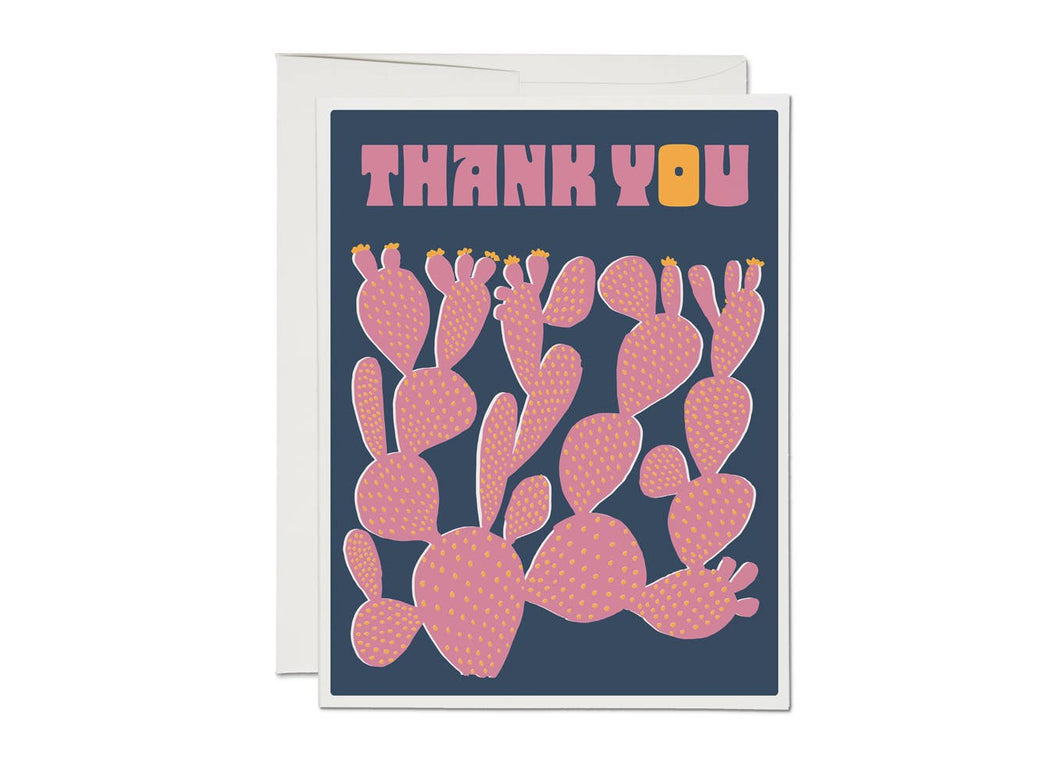 Prickly Pear thank you greeting card