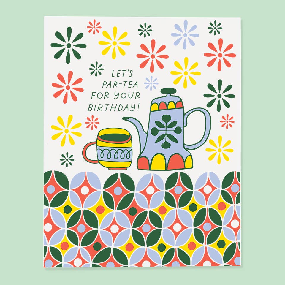 Par-Tea Birthday Card