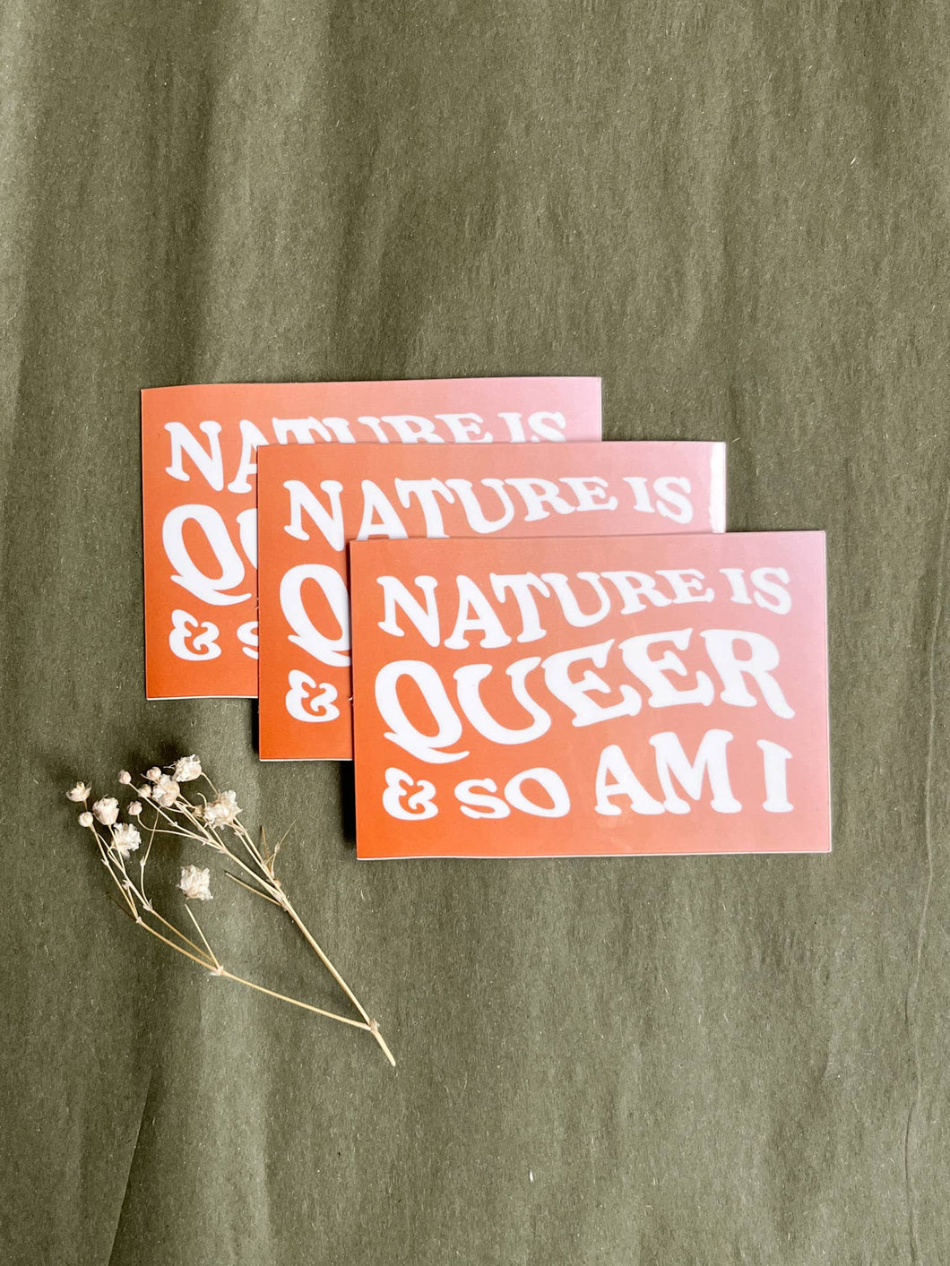 Nature is Queer Vinyl Sticker