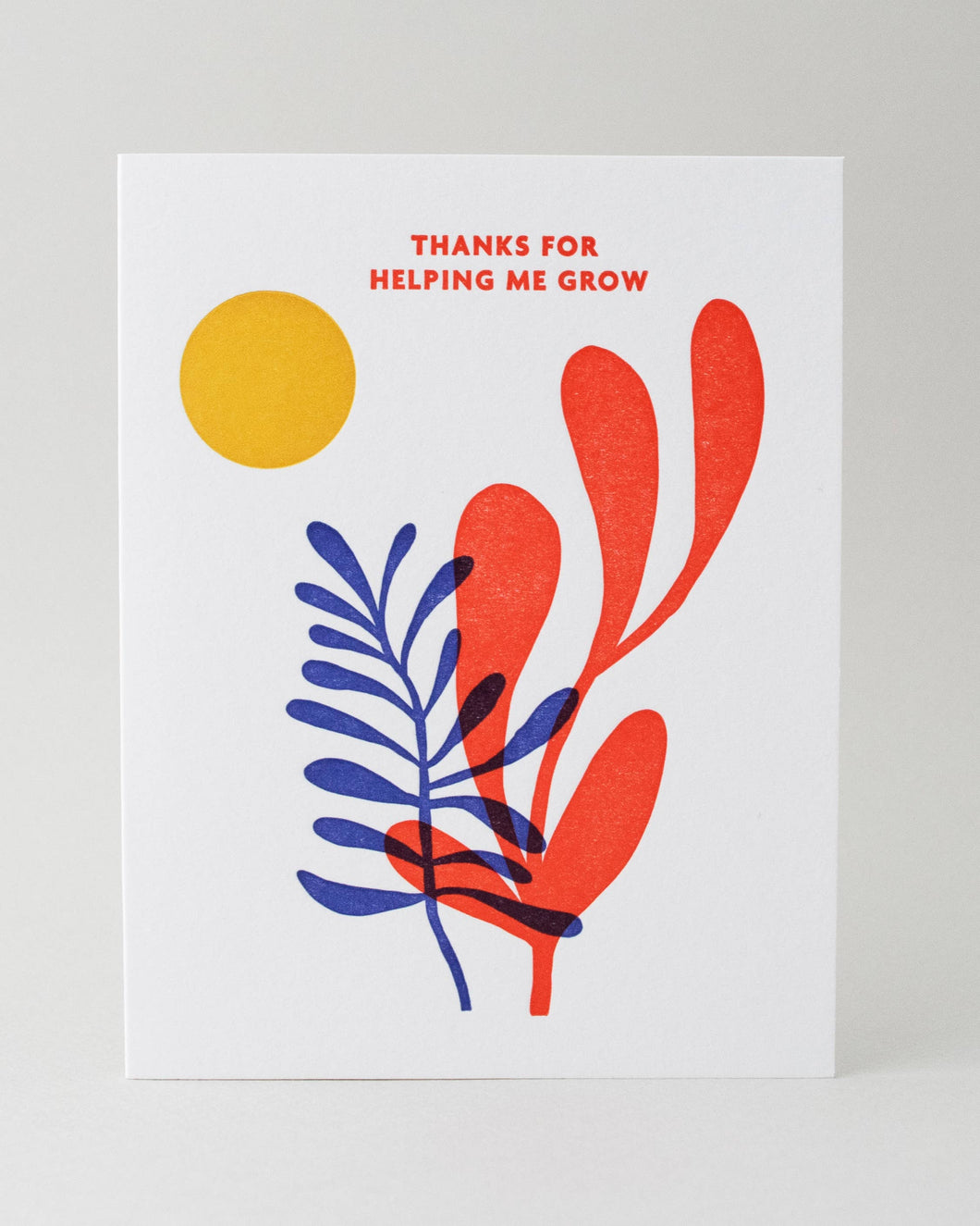 Thanks for helping me Grow Card