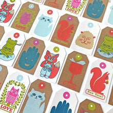 Load image into Gallery viewer, Screen printed gift tags
