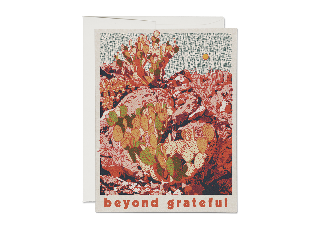 Beyond Grateful thank you greeting card