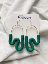 Load image into Gallery viewer, SQUIGGLES - polymer clay earrings
