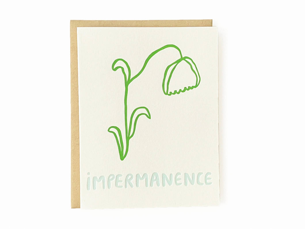 Impermanence sympathy card