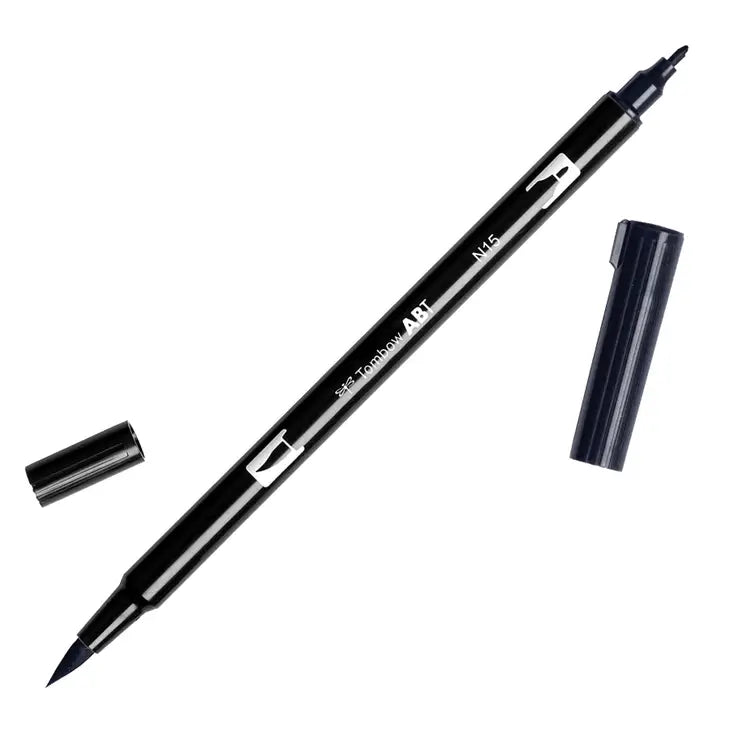 Dual Brush Pen Art Marker: Black