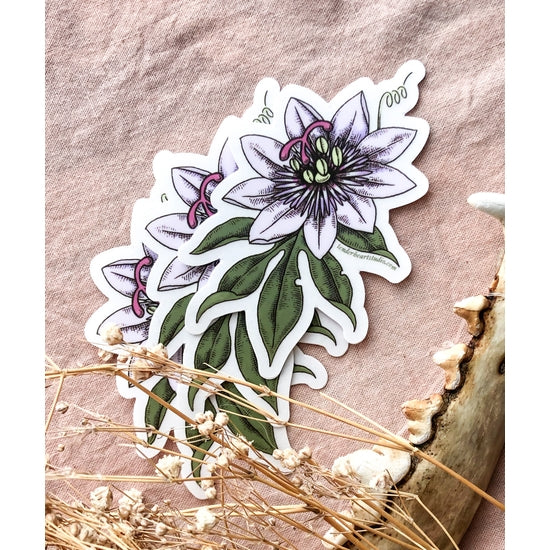 Passionflower clear sticker