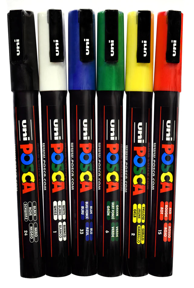 Paint Marker PC-5M Basic Colors Set of 6