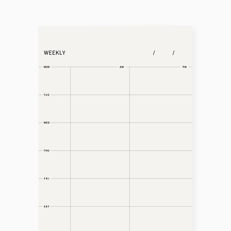 Weekly planner notepad
